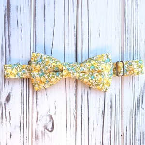 Floral Yellow Bow Tie