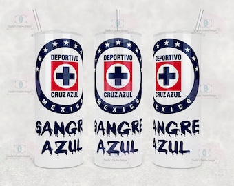 Sangre Azul 20oz straight tumbler design