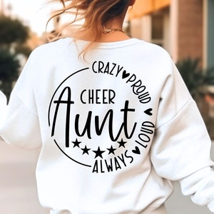 Cheer tante SVG PNG fichiers DXF pour Cricut et sublimation, Cheer tante Svg, Cheerleading Svg, Cheer Life Svg, Cheer Squad Svg, Game Day Svg