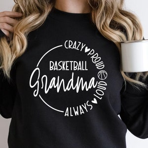 Basketball grand-mère SVG, fichiers PNG, basket-ball grand-mère chemise Svg, grand-mère forte et fière, équipe de basket-ball Svg, basket-ball maman, grand-mère sportive
