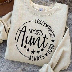 Crazy Proud Immer Laute Sport Tante SVG, PNG, DXF-Dateien, Cheer Tante SVG, Sport Tante SVG, Tante Of Boys SVG, Spieltag SVG, Tante SVG