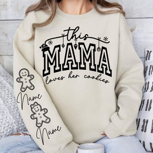 Diese Mama liebt ihre Kekse SVG, PNG-Dateien, Weihnachten Pullover SVG, Familie Weihnachts-Svg, Merry Mama SVG, Mama Weihnachtssvg, Mama Claus svg