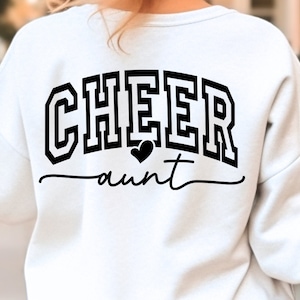 Jubeln Tante SVG, PNG, DXF-Dateien für Cricut und Sublimation, Jubeln Tante SVG, Cheerleader SVG, Cheer Life SVG, Cheer Squad svg, Spieltag svg