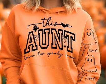 This Aunt Loves Her Spooky Crew SVG, PNG files, Aunt Halloween Svg, Aunt Halloween Shirt Svg, Spooky Vibes Svg, Aunt Svg, Auntie Svg,