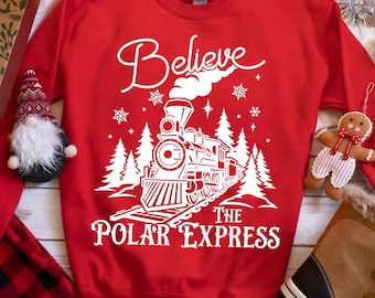 Believe The Polar Express grappige kerst SVG PNG-bestanden, Believe Svg, kerstshirt, trui Svg, Noordpool Svg, Christmas Vibes