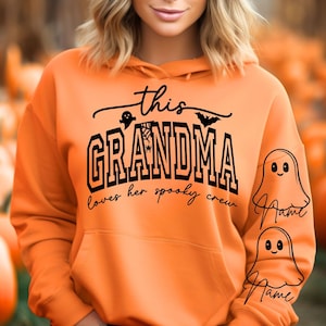 Esta avó ama sua equipe assustadora SVG, arquivos PNG, vovó Halloween Svg, camisa de Halloween Svg, assustador Svg, avó Svg, avó abençoada