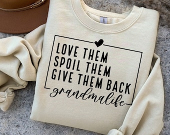 Grandma SVG, PNG Files, Love Them, Spoil Them, Give Them Back, Grandma Shirt Svg, Grandma Life Svg, Best Grandma Ever, Mother's Day  Svg