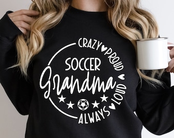 Crazy Proud Always Loud Soccer Grandma SVG, PNG Files, Soccer Grandma Svg, Soccer Grandma Shirt Svg, Soccer Game Day Svg, Mothers Day Svg