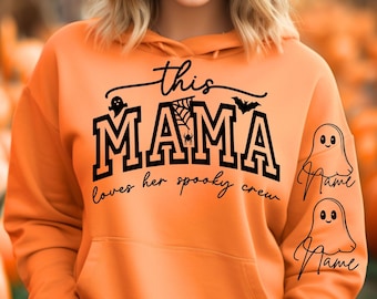 Questa mamma ama il suo Spooky Crew SVG, file PNG per Cricut e sublimazione, mamma Halloween Svg, maglietta di Halloween Svg, Spooky Mama