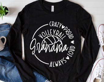 Crazy Proud Always Loud Volleyball Grandma SVG, PNG Files, Volleyball Grandma Svg, Volleyball Svg, Volleyball Shirt Svg, Sports Grandma Svg