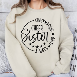 Fichiers PNG SVG DXF fou fier toujours fort Cheer Sister, Cheer Sister Svg, Svg fière soeur, Cheer Sister chemise, Svg de pom-pom girl
