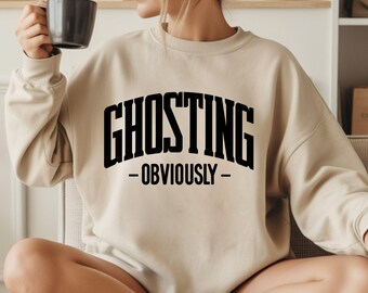 Ghosting Obviously, Halloween SVG & PNG: Funny Ghost Shirt Design for Cricut and Sublimation