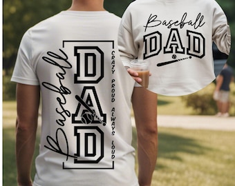 Papa baseball fou fier toujours fort SVG, fichiers PNG, papa baseball SVG, baseball papa chemise Svg, sport papa Svg, Svg fête des pères