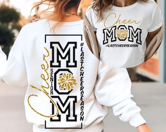 Senior Cheer Mom SVG PNG Files, Senior Cheer Mom Shirt Svg, Cheer Mom Svg, Senior Cheer Svg, Senior 2026 Svg, Graduation Svg, Game Day Svg