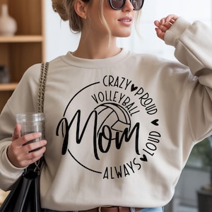Volleyball Mom SVG, PNG Files, Volleyball Mom Shirt Svg, Volleyball Svg, Volleyball Game Day Svg, Sports Mom Svg, Mom Of Both Svg, Funny Mom image 1