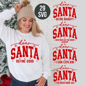 Caro Babbo Natale SVG, File PNG, Pacchetto Svg di Natale, Maglietta di Natale per la famiglia Svg, Png, Maglione di Natale abbinato Svg, Natale di gruppo Svg