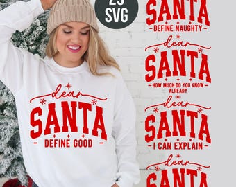 Dear Santa SVG, PNG Files, Christmas Svg Bundle, Family Christmas Shirt Svg, Png, Matching Christmas Sweater Svg, Group Christmas Svg