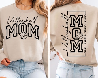 Mamá de voleibol orgullosa y siempre ruidosa SVG, archivos PNG, camiseta de mamá de voleibol Svg, voleibol Svg, día del juego de voleibol Svg, mamá deportista Svg