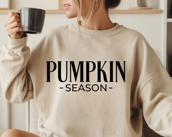 Pumpkin Season SVG PNG, Cozy Fall Shirt Design, Fall Sweatshirt Cricut Cut File, Digital Download