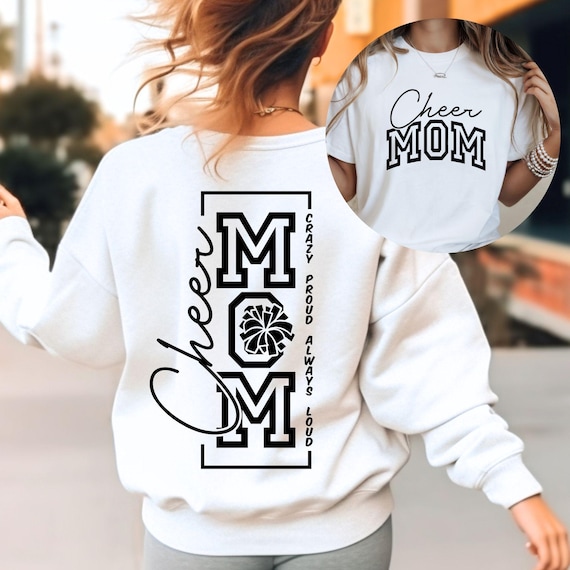 Crazy Proud Always Loud Cheer Mom SVG, PNG Files, Cheer Mom Shirt Svg, Cheer Mom Svg, Mom Of Girls Svg, Game Day Svg, Cheer Competition Svg