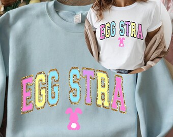 Eggstra SVG, PNG Files, Kids Easter Svg, Boy Easter Svg, Girl Easter Svg, Easter Shirt, Sweatshirt Svg, Easter Day Svg, Easter Egg Svg