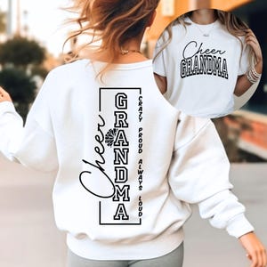 Crazy Proud Always Loud Cheer Grandma SVG, PNG Files, Cheer Grandma Shirt Svg, Cheer Grandma Svg, Sports Grandma Svg, Game Day Svg