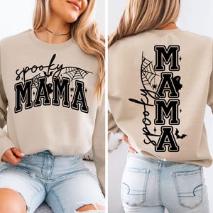 Spooky Mama SVG, fichiers PNG, Spooky Mama Shirt, Spooky Svg, Spooky saison Svg, Halloween chemise Svg, Spooky Vibes Svg, Svg Halloween maman