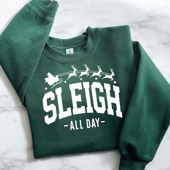 Sleigh All Day SVG, PNG Files, Funny Christmas Shirt Svg, Christmas Jumper Svg, Christmas Vibes Svg, Christmas Sweater Svg, Family Christmas