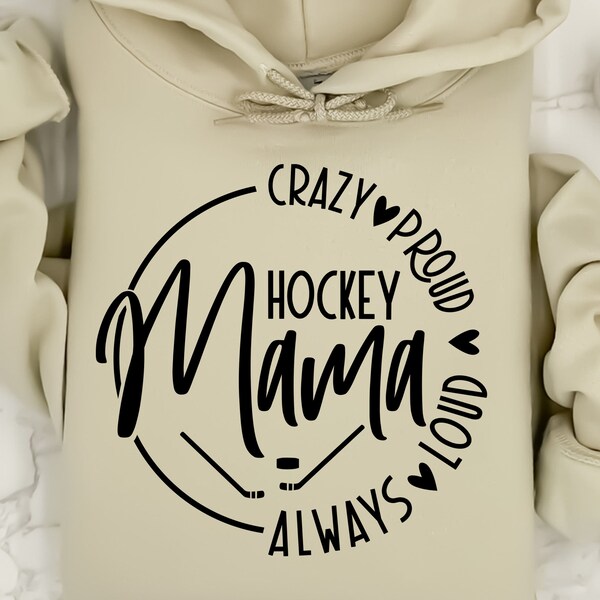 Hockey Mama SVG PNG DXF Files, Hockey Mom Svg, Hockey Mom Shirt, Sweatshirt Svg, Cheer Mom Svg, Mom Of Boys Svg, Mothers Day Svg, Game Day