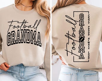 Crazy Proud Always Loud Football Grandma SVG, PNG Files, Football Grandma Svg, Football Grandma Shirt Svg, Game Day Svg, Mothers Day SVG