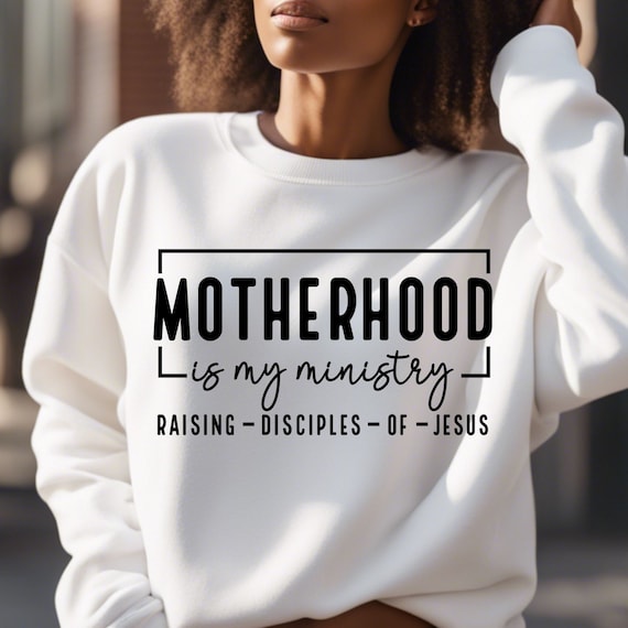 Motherhood Is My Ministry SVG, PNG Files, Christian Mom Shirt Svg, Faith Svg, Religious Svg, Praying Mama Svg, Mothers Day Svg