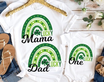One Lucky Mama, One Lucky Dad And Lucky One Svg, St Patricks Day Svg Png, Kids St Patricks Day SVG, First Birthday Svg, 1St Birthday Svg