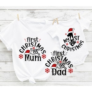 Mein erstes Weihnachten SVG, PNG-Dateien, erstes Weihnachtsfamilien-Bundle, Familien-Weihnachtshemden-Svg, Weihnachtscrew-Svg, Weihnachtssvg-Bundle.