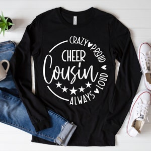 Louco Orgulhoso Sempre Alto Cheer Cousin SVG, Arquivos PNG, Cheer Cousin Svg, Cousin Svg, Camiseta Cheer Cousin, Cheerleader Svg