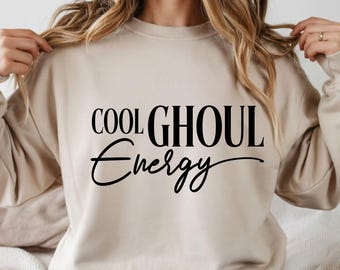 Coole spookachtige energie SVG PNG, grappig Halloween-spook Cricut snijbestand, griezelige digitale download