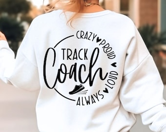 Entrenador de atletismo SVG, archivos PNG, camiseta de entrenador de atletismo, corredor SVG, correr SVG, deportes SVG, atletismo SVG, mamá de atletismo SVG, entrenador SVG