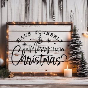 Have Yourself a Merry Little Christmas SVG, PNG, Joyeux Noël Svg, Svg de Noël à la ferme, Svg de signe de Noël, Svg de pull de Noël