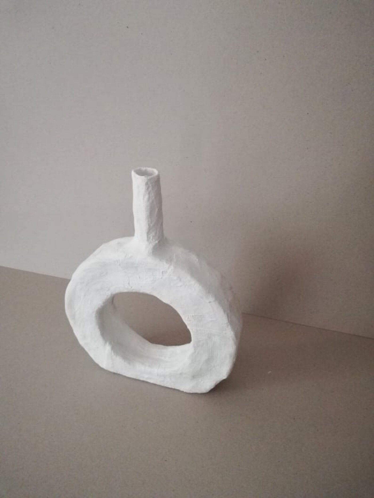 Donut Shaped Vase / White Vase / Minimalist Decor / White Etsy