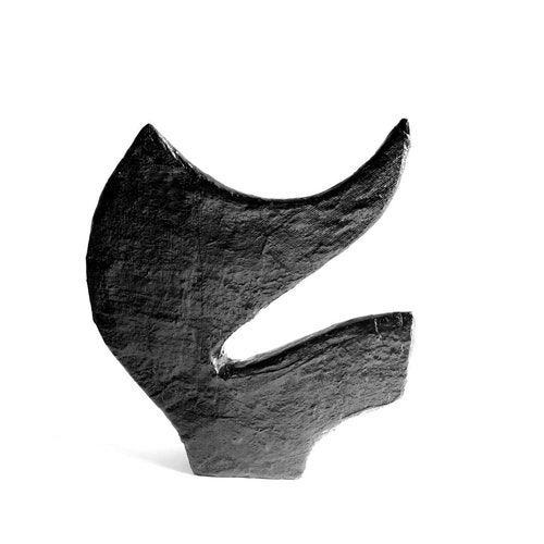 LARGE ABSTRACT Sculpture Modern Black Figurine Black Decor Etsy