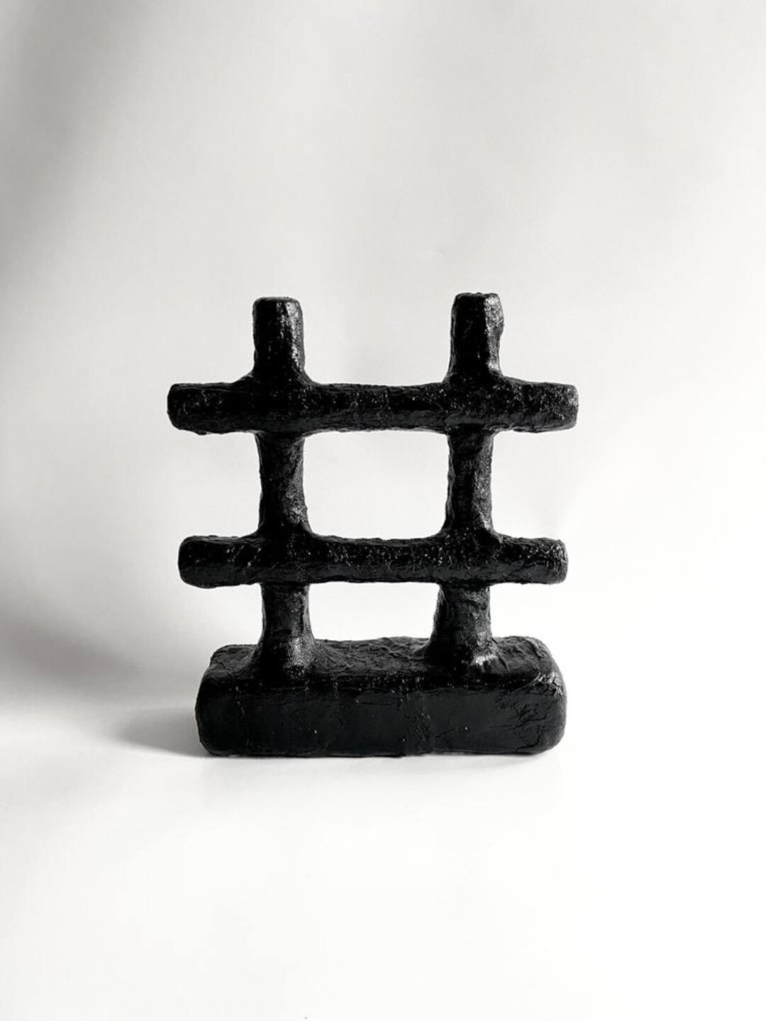 LARGE ABSTRACT Sculpture Modern Black Figurine Black Decor Etsy