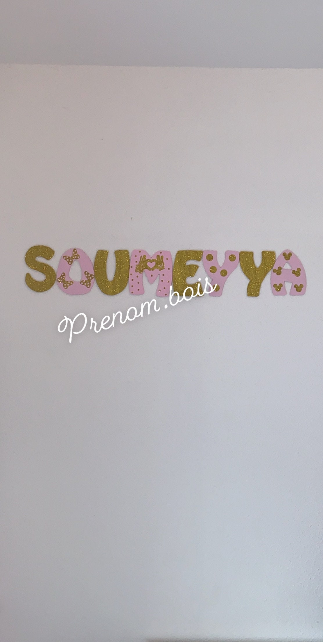 Lettre Prénom en Bois Personnalisable Chambre Enfant et Bébé