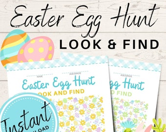 Easter Egg Hunt "I Spy" Look and Find Puzzles [Printable] Instant Download PDF!