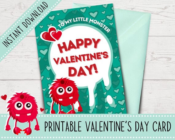 Printable Valentine's Day Card for Boys Valentine's | Etsy