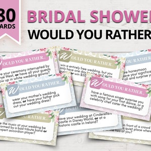 Bridal Shower &quot;Would You Rather&quot; Questions | Wedding &quot;Would You Rather&quot; Game | Funny Bridal Shower Party Games | Conversation Starters