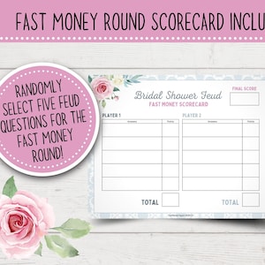 Bridal Shower Friendly Feud Game | Bridal Shower Family Party Game | Bridal Shower Feud | Wedding Friendly Feud | Bridal Shower Games image 5