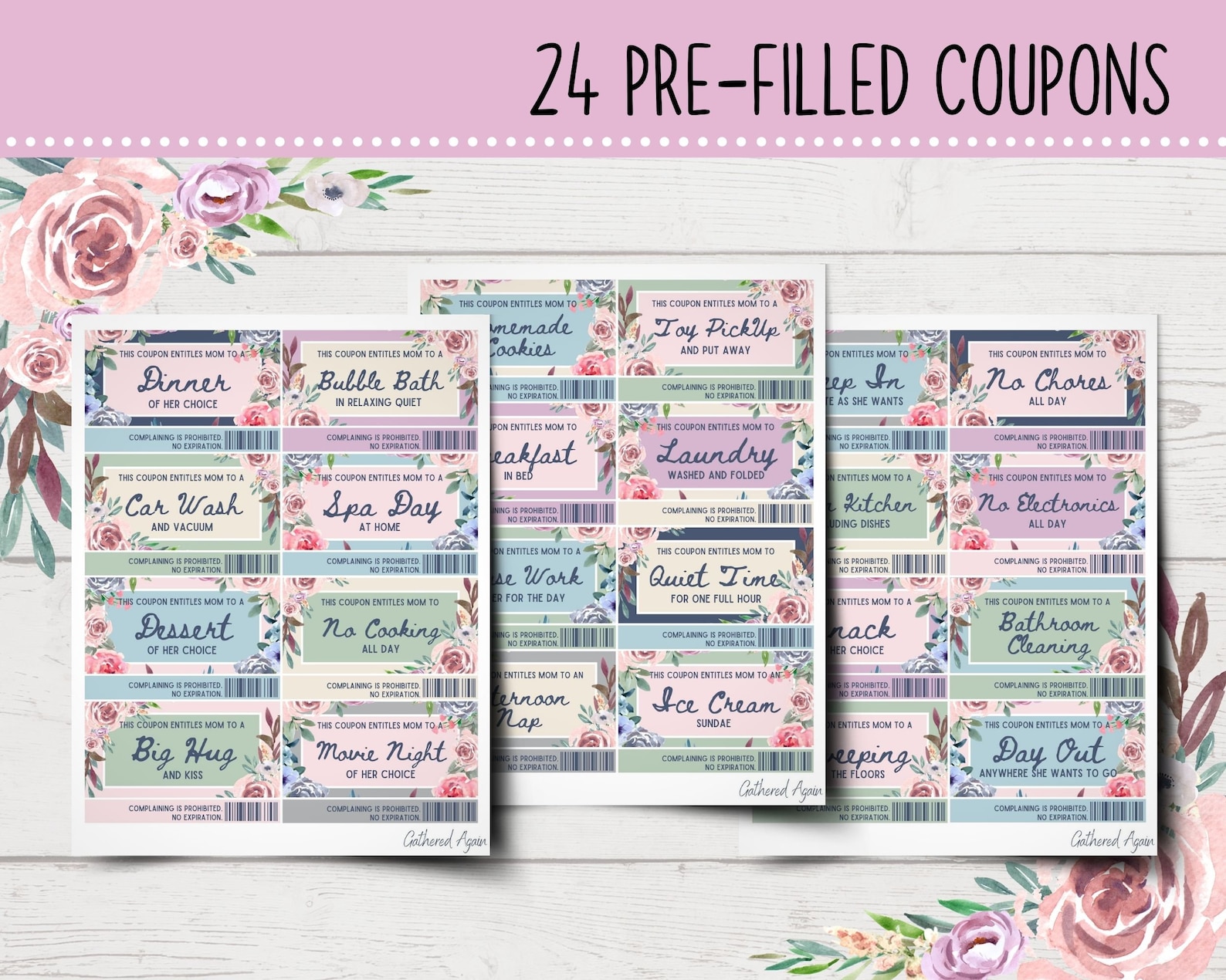 Printable Mom Coupons - Rose Garden | Printable Coupon Book for Mom ...