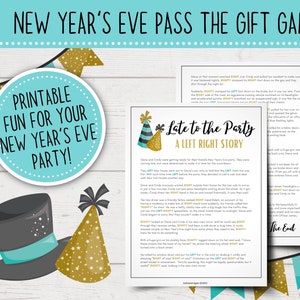 New Year's Left Right Game | Printable New Year's Eve Left Right Story ...