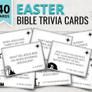 Printable Easter Bible Trivia Cards Christian Bible Trivia Questions Printable Easter Bible Trivia Cards Christian Bible Trivia Questions
