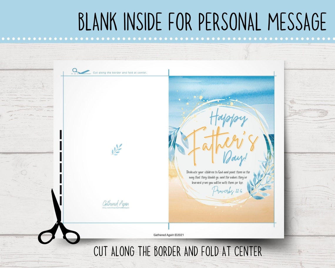 Printable Father's Day Card | Christian Father's Day Card | Gifts for ...