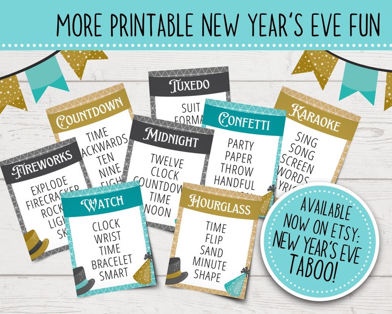 Printable New Year's Eve Feud Game New Year's Eve Family Feud-Style Game Show Funny New Year's Party Games Printable New Year's Games image 6